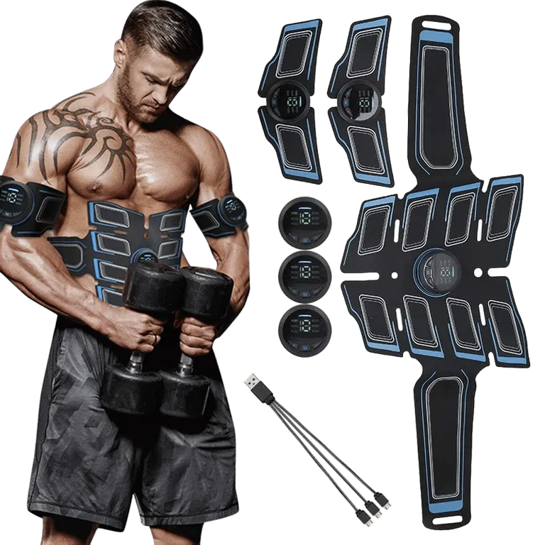 EMS Muscle Stimulator - 8 Pad Abs Trainer, Tones and Strengthens Abdominal Muscles – MSL