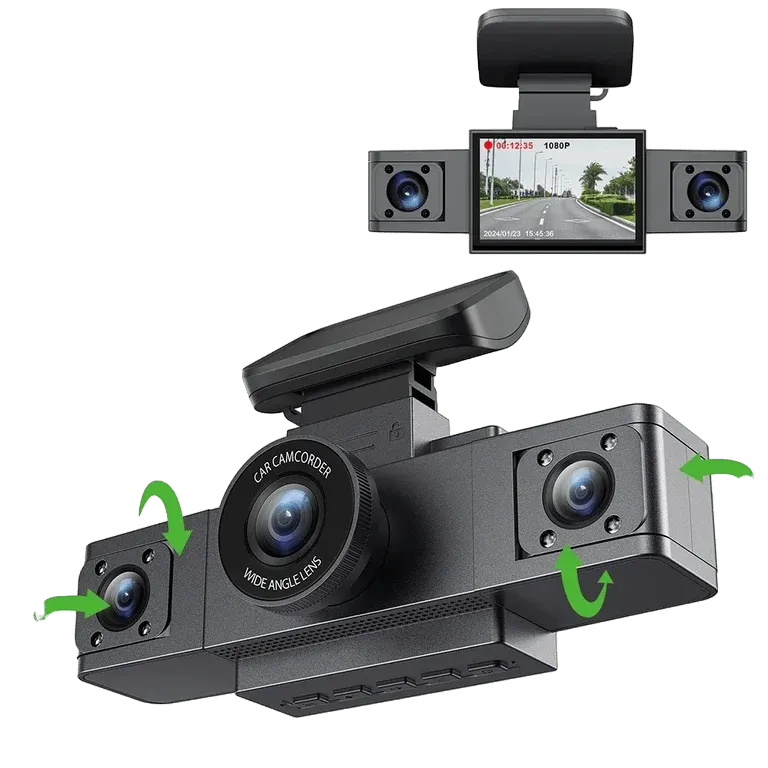 3 Channel Dash Cam with 24-Hour Parking Monitor – MSL
